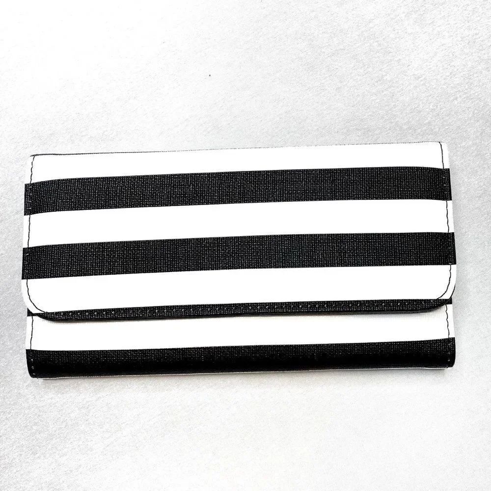 Kut from the Kloth black and white striped wallet